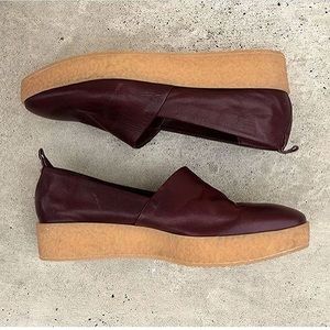 Coclico Elfin Flats in burgundy leather